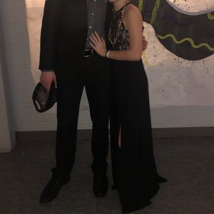 Black Lace Courtwarming/Prom Dress